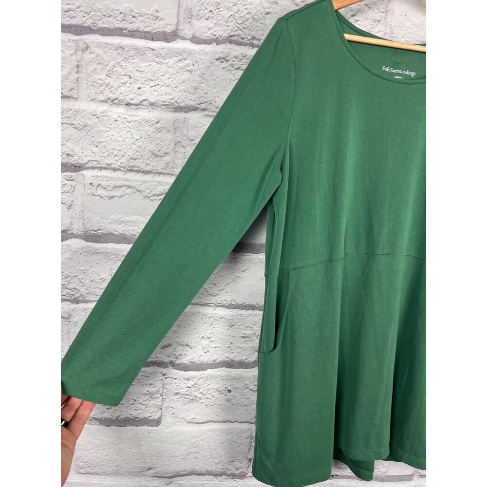Soft Surroundings‎ Womens M Cottagecore Prairie Peasant Button Back Tunic Top - Picture 5 of 10